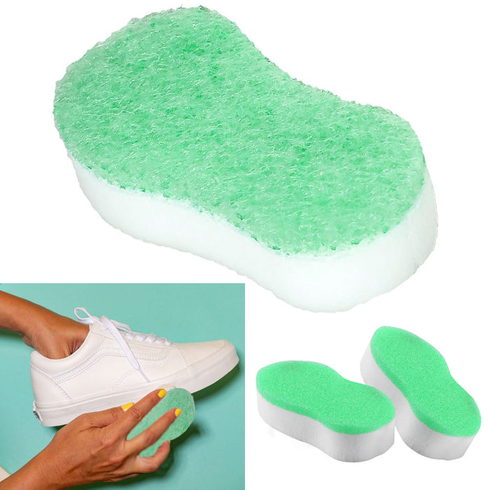 12 Pc Shoe Cleaner Sponges Instant Shine Brush Polish Magic Eraser Pad Wipe Away