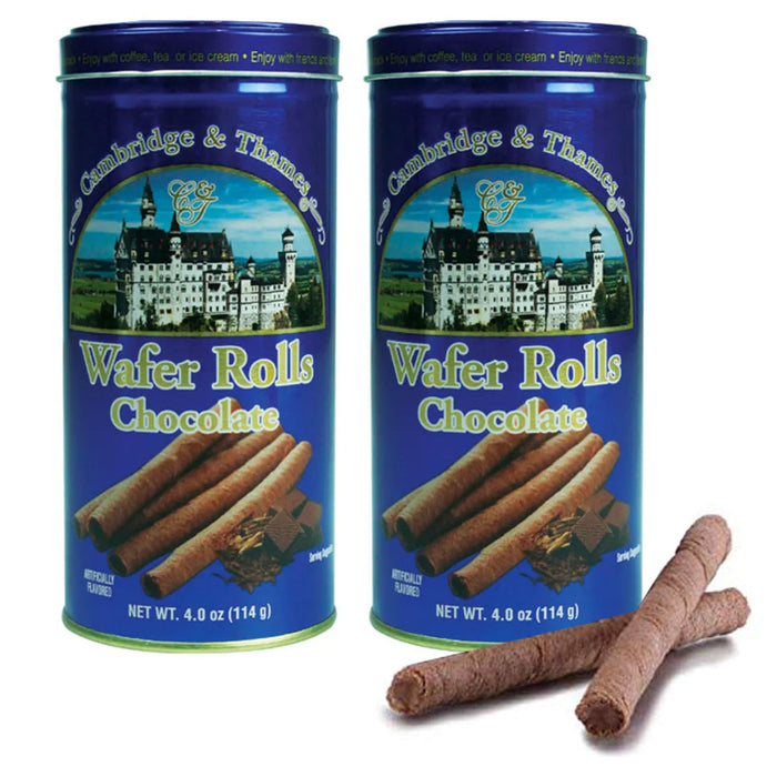 2 Pk Chocolate Wafer Rolls Cookie Sticks Straw Cocoa Mocha Dessert Snack Treat