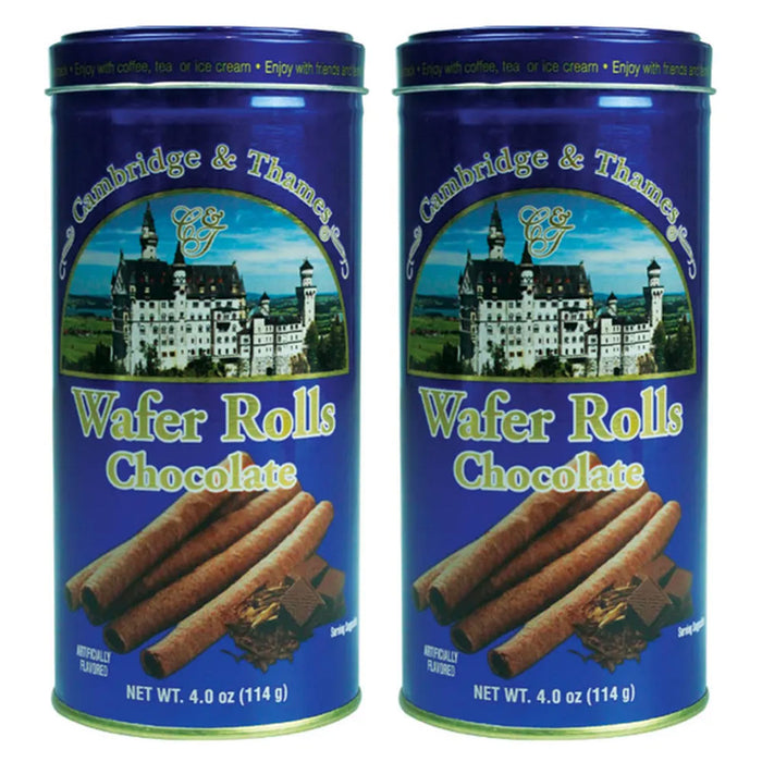 2 Pk Chocolate Wafer Rolls Cookie Sticks Straw Cocoa Mocha Dessert Snack Treat