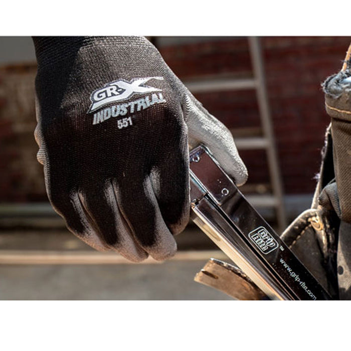 4 Pairs Safety Work Gloves Thin PU Coated Palm Industrial High Performance XL