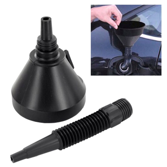New Flexible Spout Funnel Engine Oil Fluids Gasoline Kerosene Car Extension Hose