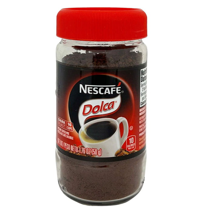 2 Pc Nescafe Coffee Dolca Dark Roast Instant Mix Caramel Flavor Ground Cafe 50g