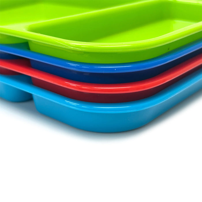 12 Microwave Divide Plates Reusable Unbreakable BPAFree Lunch Tray 5 Compartment