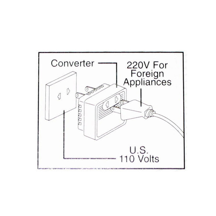 STEP UP CONVERTER 110V to 220V 50W TRANSFORMER VOLTAGE PLUG FOREIGN IN USA NEW !