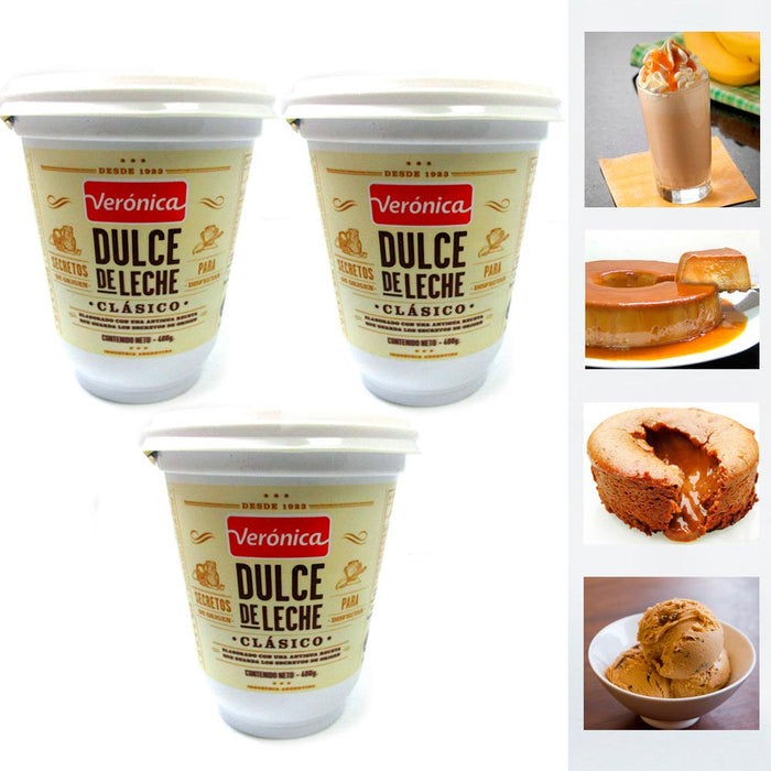 3 Jars Dulce De Leche Veronica Caramel Spread From Argentina Arequipe Cajeta New