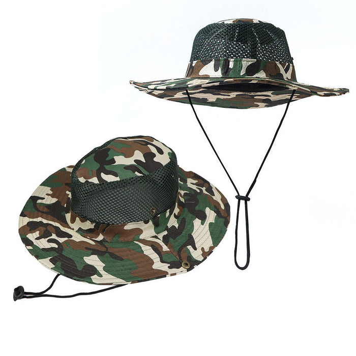 2 Wide Brim Boonie Hat Men Women Top Camo Bucket Hats Safari Military Beach Sun