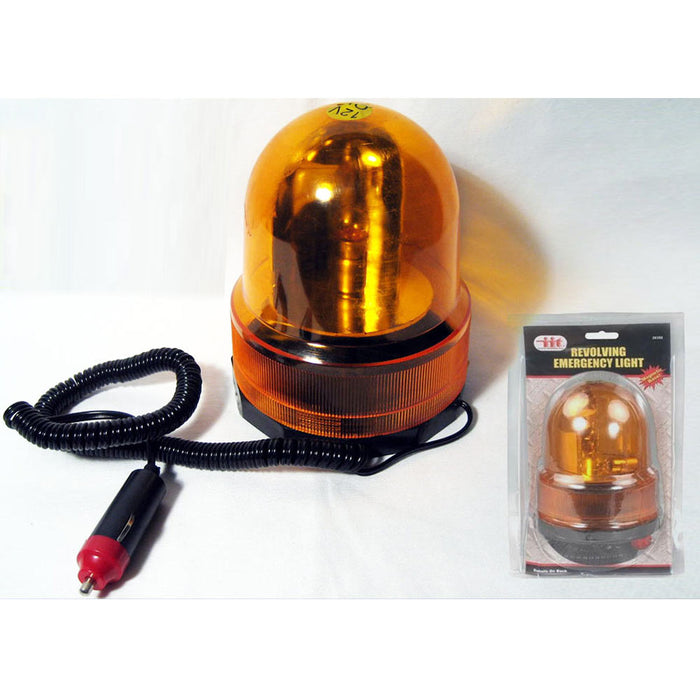 Revolving Emergency Light Strobe Snow Plow Tow Truck Flash Amber Warning New !!
