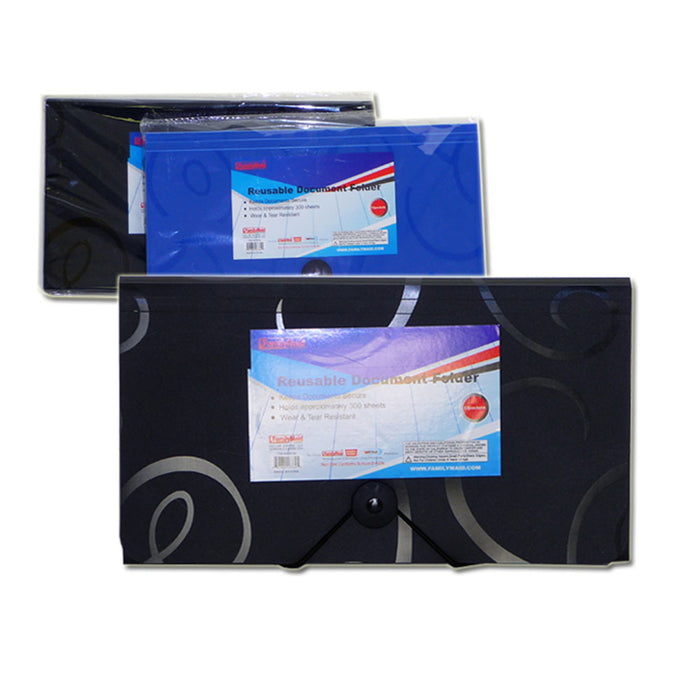 2Pc Expanding Document File Accordion Organizer 13 Pocket School Coupon Folder !