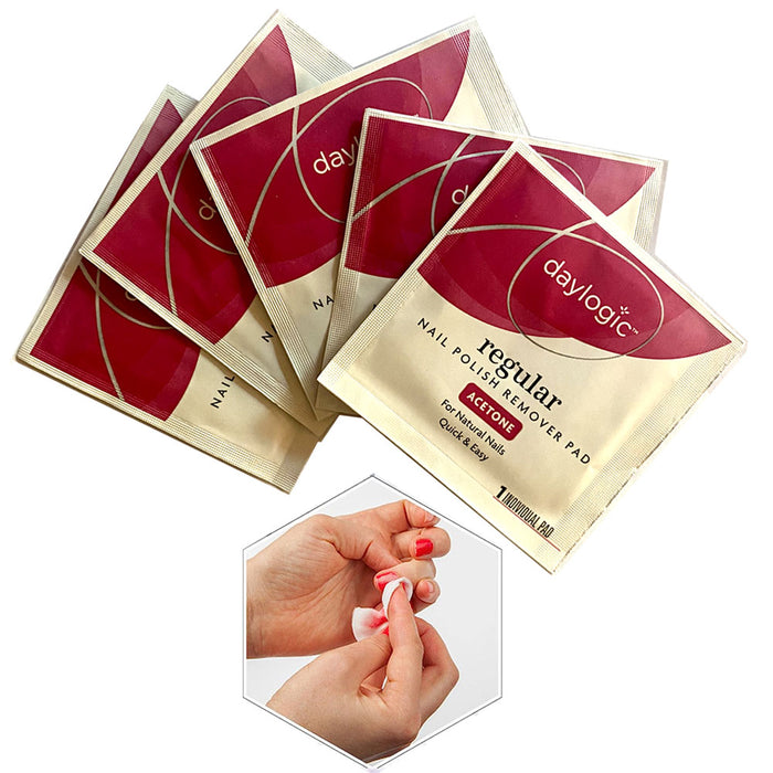 25 Pc Nail Polish Remover Pads Fingernails Acetone Wipes Individually Wrapped