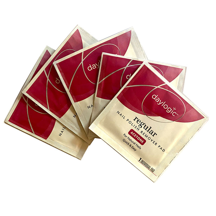 100 Pc Individually Wrapped Acetone Wipes Nail Polish Remover Pads Fingernails