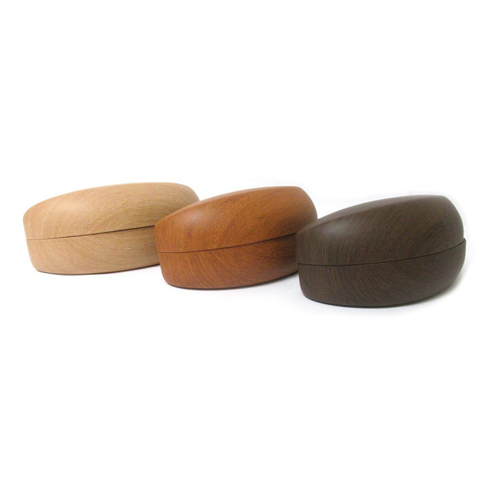 1 Large Hard Sunglasses Case Wooden Design Eye Glasses Portable Wood Clam Shell