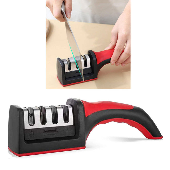1 Knife Sharpener Professional Ceramic Diamond Kitchen Sharpening System 3 Stage