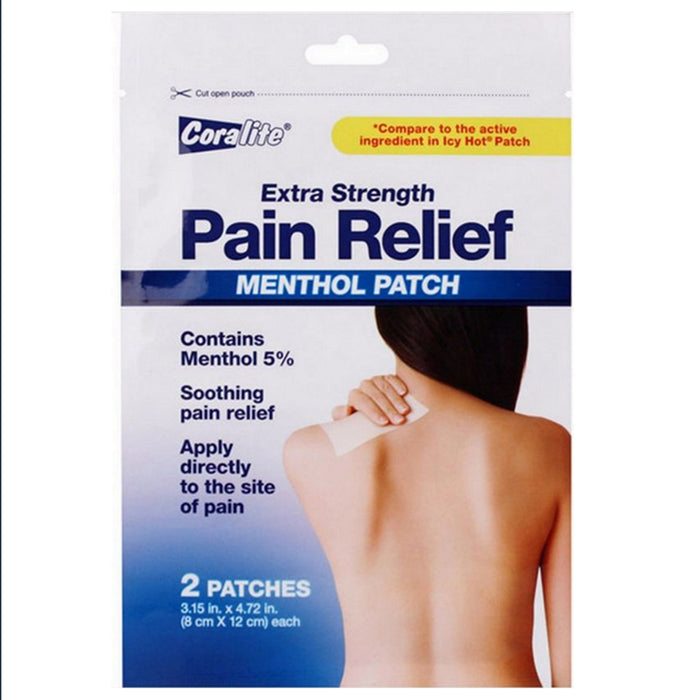 5pk Coralite Extra Strength Pain Relief Menthol Patch Heat Pad Therapy Hot Press