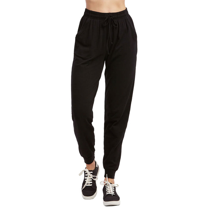 2 Pc Women's Joggers Athletic Sweat Pants Lounge Yoga Exercise Sport Gym Black L