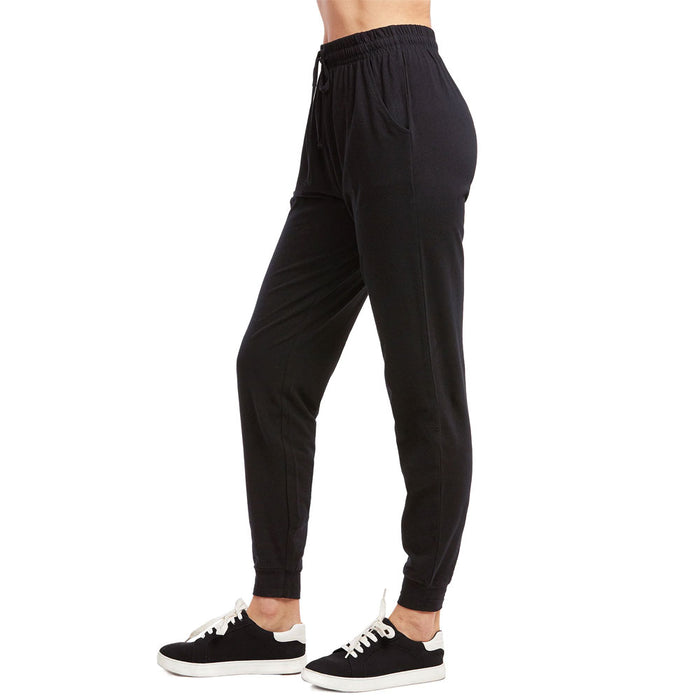 2 Pc Women's Joggers Athletic Sweat Pants Yoga Exercise Sport Gym Lounge Black M