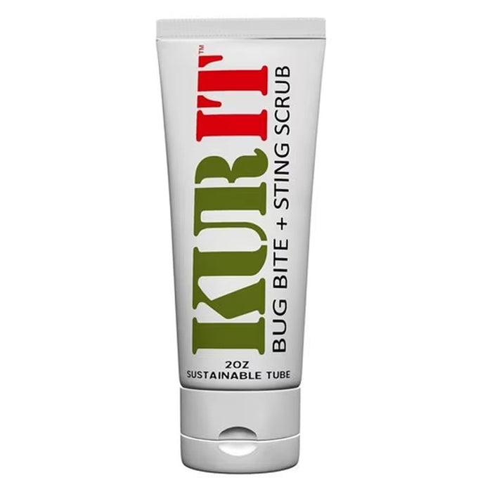 4 Kurit Bug Bite Sting Skin Relief Scrub Gel Chemical Free Natural First Aid 2oz