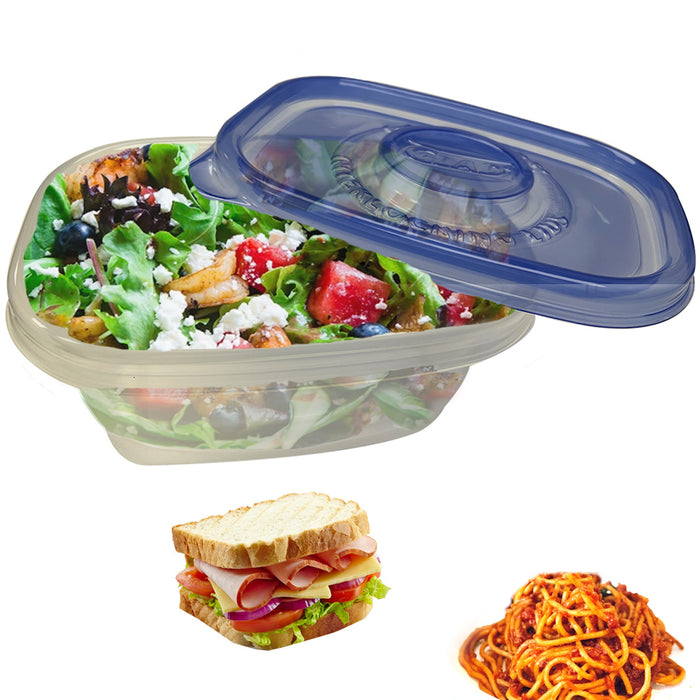 5PK Food Storage BPA Free Plastic Container Meal Prep Freezer Microwave Reusable