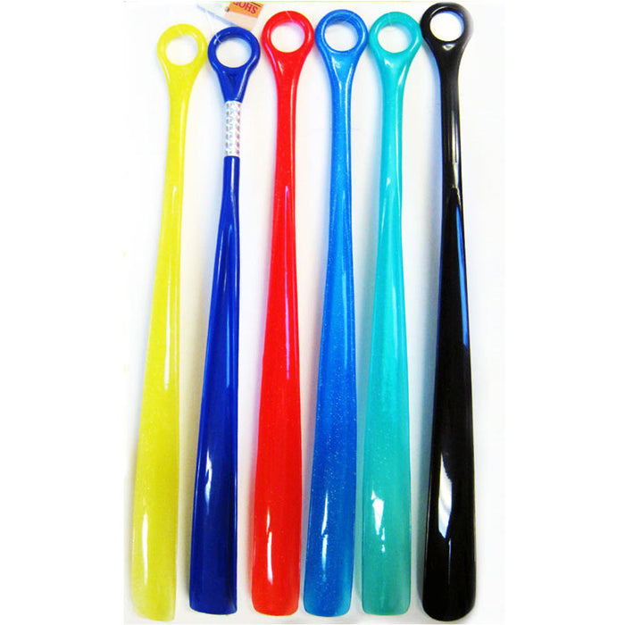 Lot Of 6 Plastic Shoehorns 18.5" Extra Long Jumbo Large Shoe Horn Handle Sturdy
