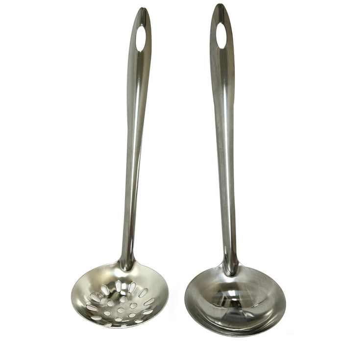 4pc Stainless Steel Serving Ladle Spoon Cooking Utensil Kitchen Tool Soup Strain