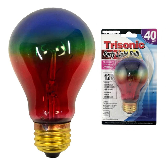 6 Pc Rainbow Light Bulbs Multicolor 40w 120v Lighting Lamp Ambient Party Decor