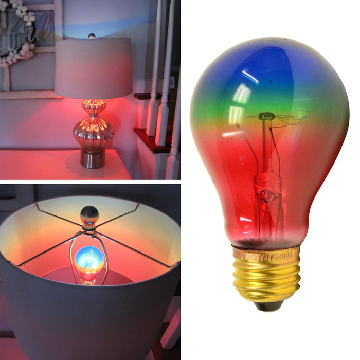 6 Pc Rainbow Light Bulbs Multicolor 40w 120v Lighting Lamp Ambient Party Decor
