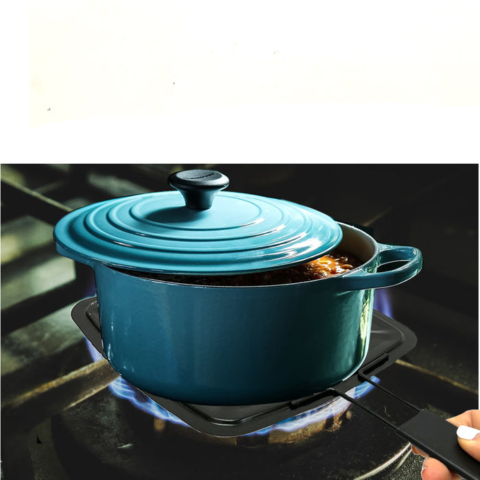 Kitchen Simmer Ring Heat Diffuser Flame Guard Simmering Plate Black Slow Cooking