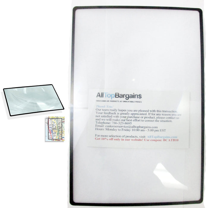 Full Page Magnifying Sheet 3X Fresnel Lens 300% Magnification Reading Vision Aid