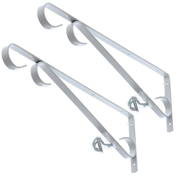 4 Pc Heavy Duty Plant Bracket Hanging Planter Garden Hangers Hooks w/ Screws 15"