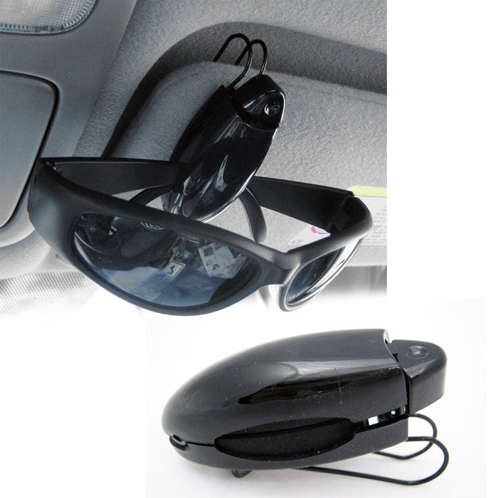 2 Sunglass Visor Clip Sunglasses Eyeglass Holder Car Auto Reading Glasses Black