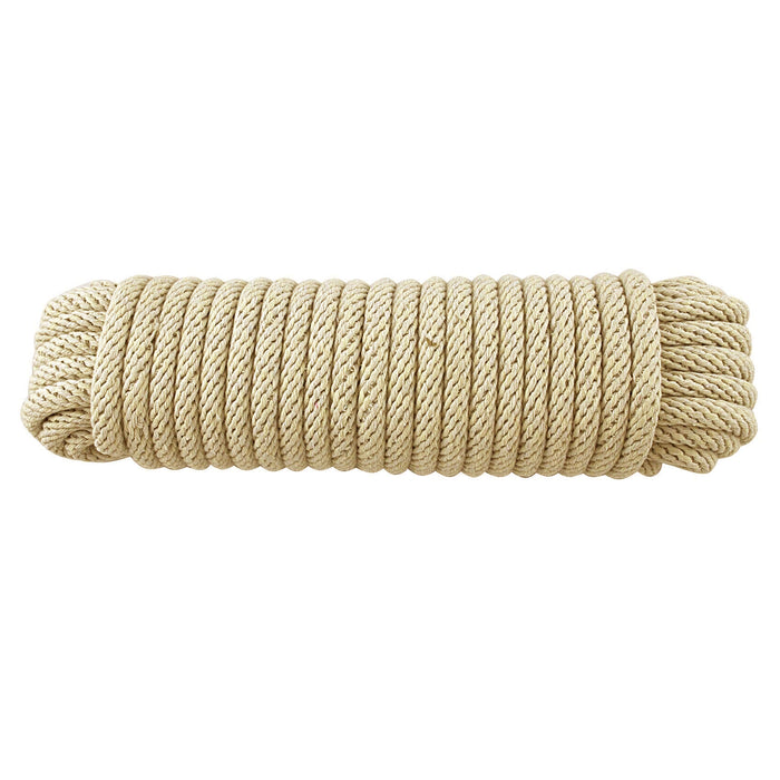 1 Pc 3/8" X 50' Cotton Rope Flagpole Heavy Duty Load Flag Line Boat Dock Twisted