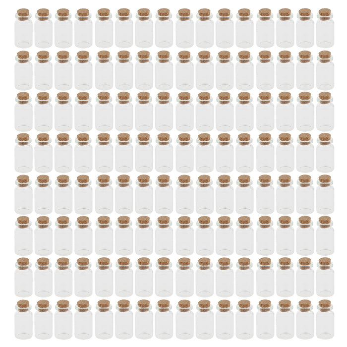 128pc Mini Glass Jars Cork Lid Storage Containers Crafts Wedding Favors Sand Jar