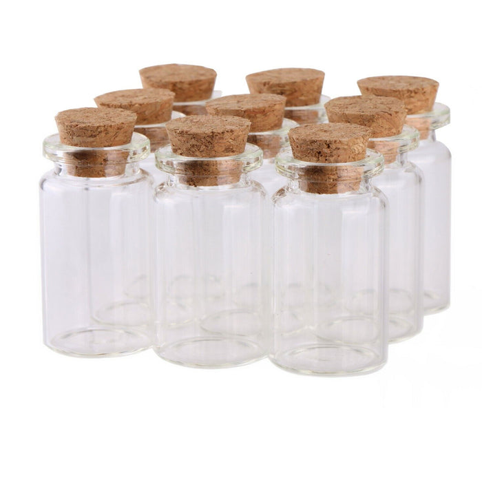 128pc Mini Glass Jars Cork Lid Storage Containers Crafts Wedding Favors Sand Jar