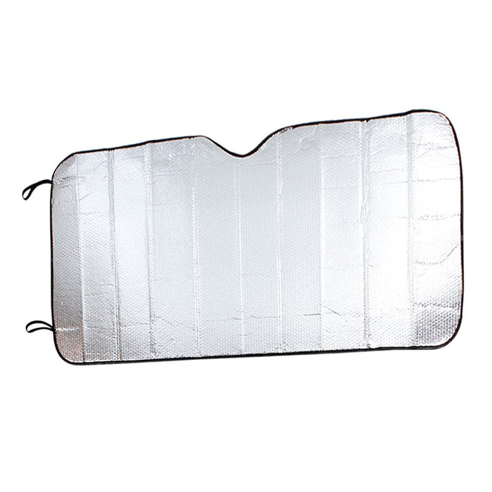 2PC Auto Car Sun Shade Foldable Sun Visor Front Wind Shield Rear Window Metallic