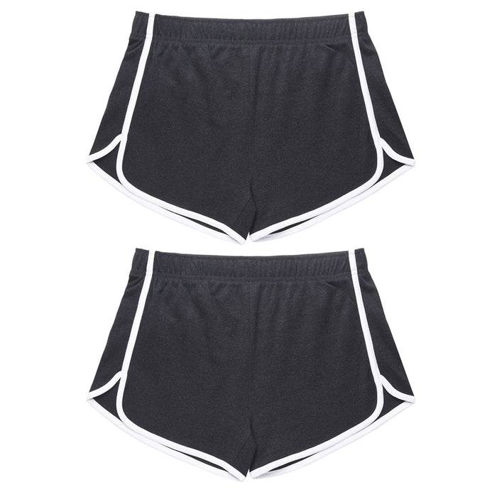 2 Women's Fashion Dolphin Shorts Cotton Casual Dance Athletic Yoga Sports Grey M