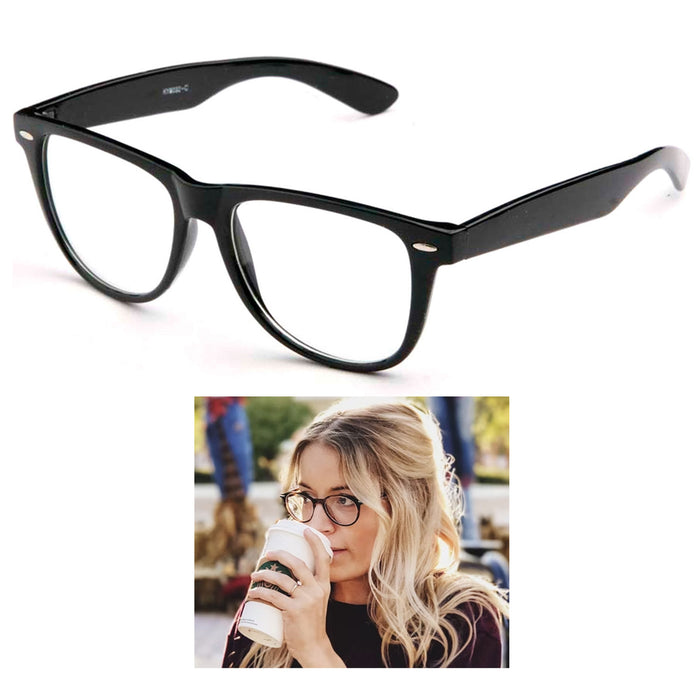 12 Pairs Retro Sunglasses Assorted Clear Lens Fashion Glasses Nerd Party Gifts