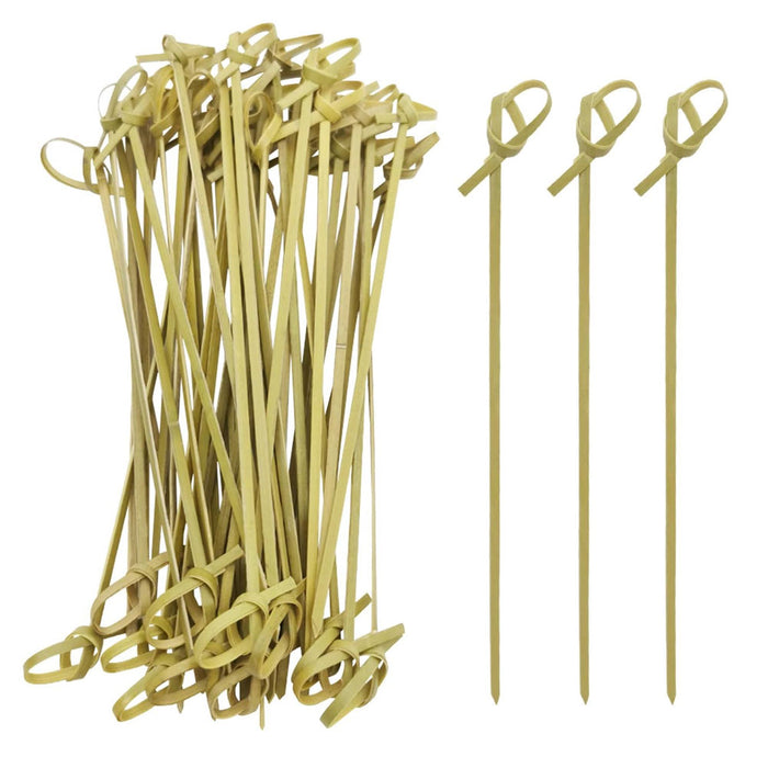 500 Ct Bamboo Knot Picks Appetizer Stick Sandwich Skewer Kebab 7" Cocktail Fruit