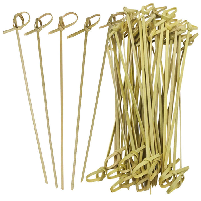500 Ct Bamboo Knot Picks Appetizer Stick Sandwich Skewer Kebab 7" Cocktail Fruit