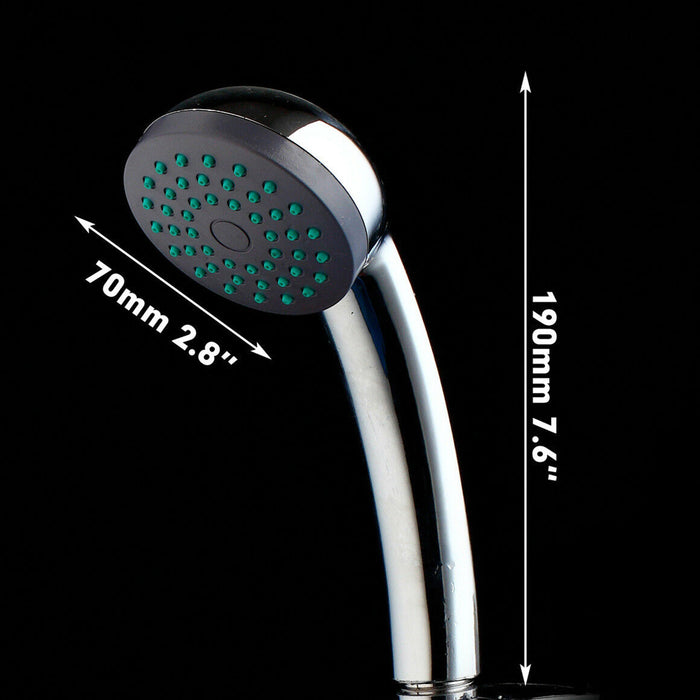 1 Shower Head Set Wall Mount Hose Nozzle Handheld Spray Showerhead Bath Chrome