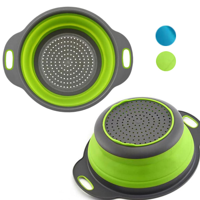 1 Pc Round Collapsible Strainer Colander Folding Rinse Pasta Straining Drainer