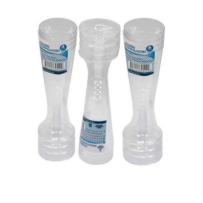 12Pc Wedding Plastic Wine Clear Champagne Flutes Disposable Glasses Cups 4.7oz