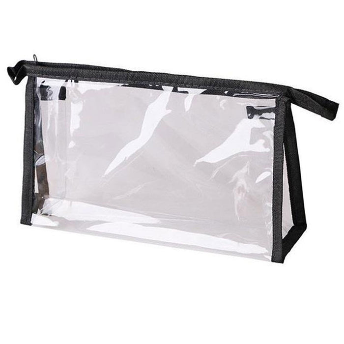 6 Travel Cosmetic Bags Clear Zippered Toiletry Makeup Case Tote Organizer Pouch