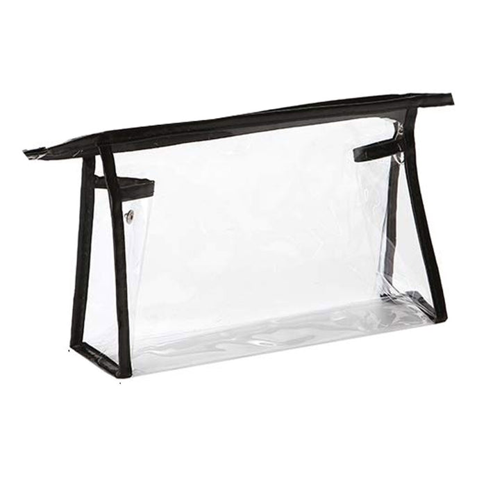 1 Clear Cosmetic Bag Makeup Zippered Case Tote Toiletry Beauty Pouch Organizer