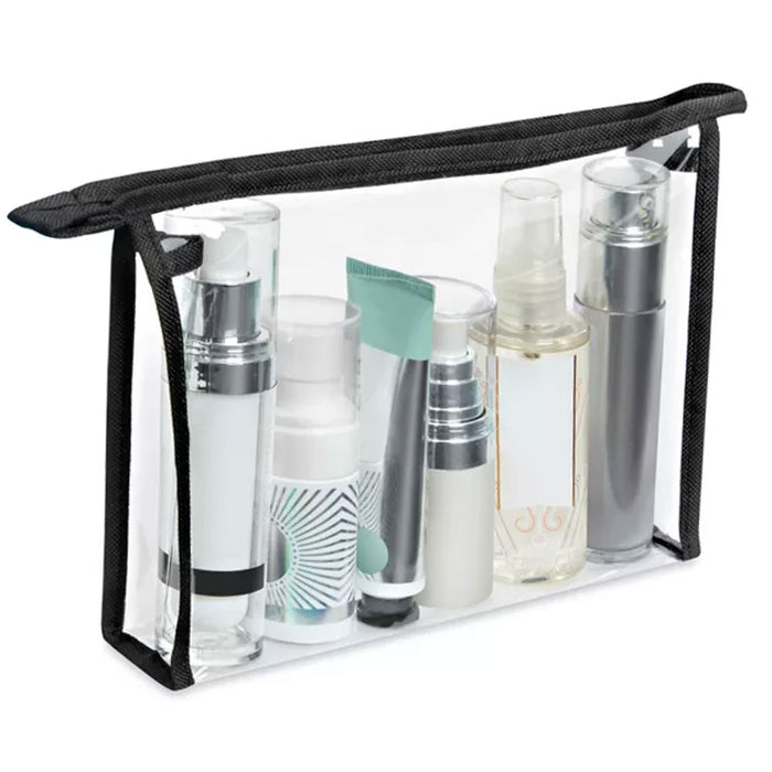 1 Cosmetic Case Makeup Bag Clear Storage Organizer Travel Vinyl Container Pouch
