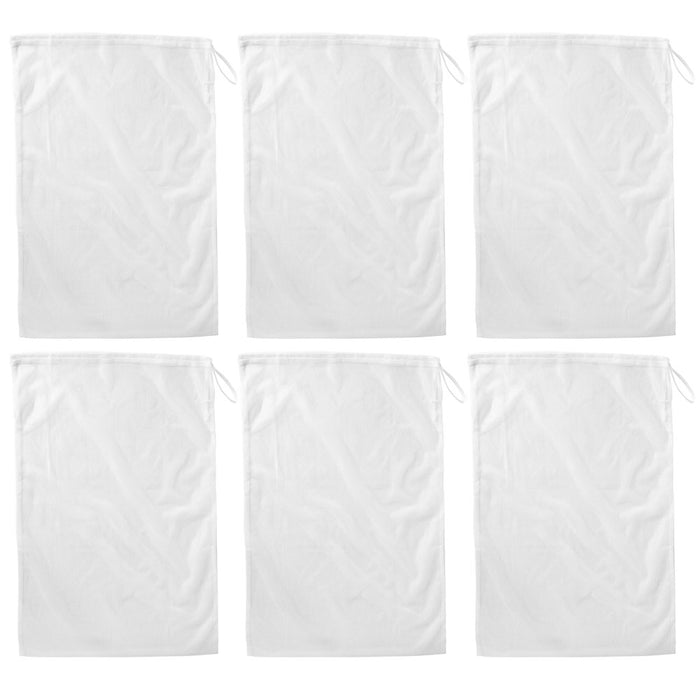 6 Pc Clorox Heavy Duty Large Laundry Bag 35" Mesh Net Wash Clothes Drawstring