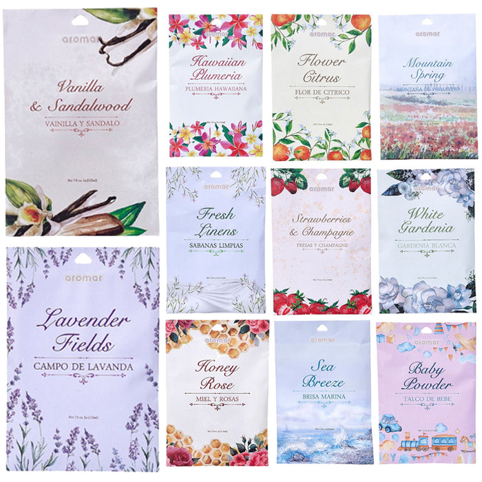 6 Scented Fragrance Sachet Pouch Air Freshener Wardrobe Home Drawer Perfume Bag