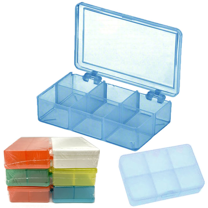 12 Pk Mini Plastic Storage Containers Organizer Boxes Case Bead Button Crafts
