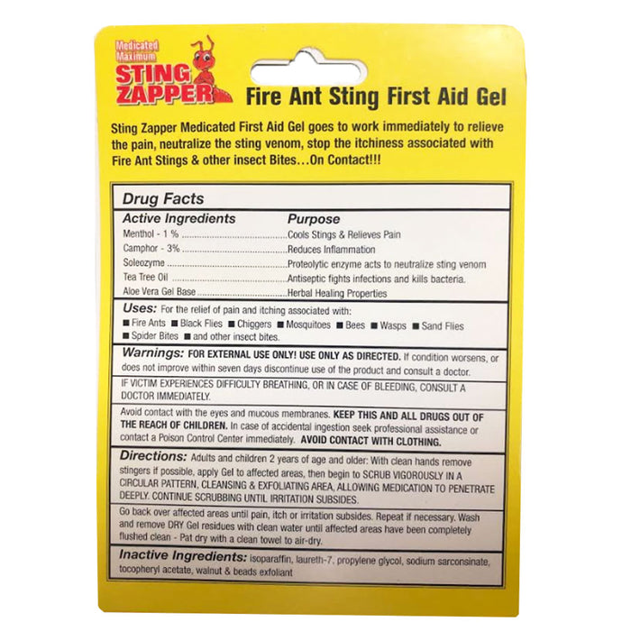 6 Fire Ant Bite Pain Relief Gel Sting Zapper Treatment Bee Bugs Insects Mosquito