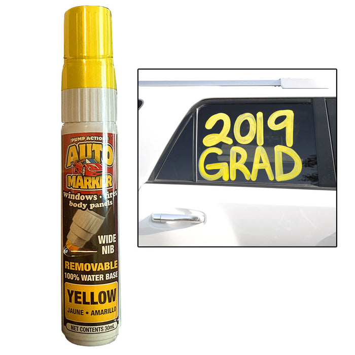 1 Pc Jumbo Yellow Window Markers Paint Pen Glass Erasable Washable Celebration