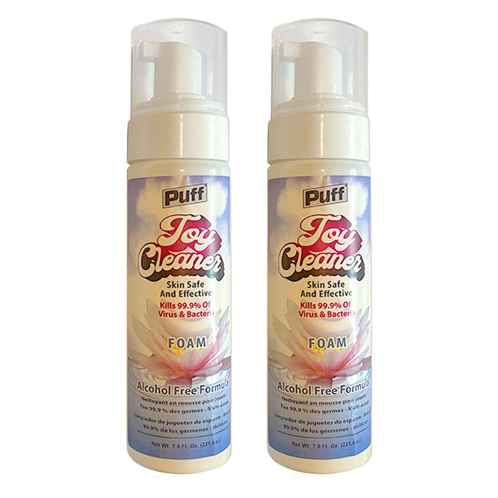 2 Puff Toy Cleaner Pipe Grinder Foam Solution Cleanser Remover Cleans Residue