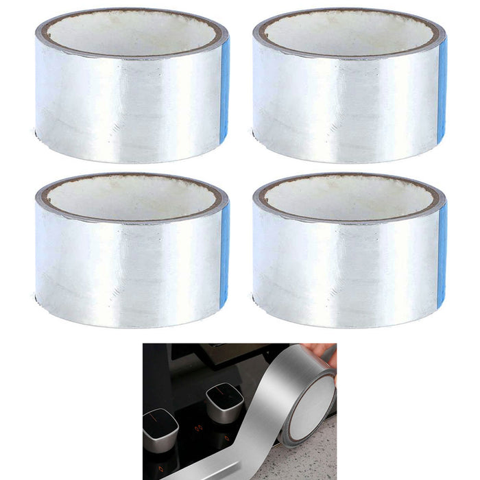 4 X Aluminum Foil Adhesive Tape Heat Insulation Ducts Hvac Repair Sealing 1.88"W